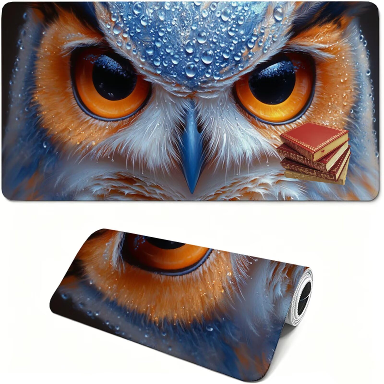Tapis de Souris Gaming XXL,1000x500x3mm Tapis de Souris orange,Grand Tapis de Bureau Sous Main avec Surface Spéciale Améliore la Vitesse et la Précision,Imperméable Mouse Pad animal pour Bureau XF-379