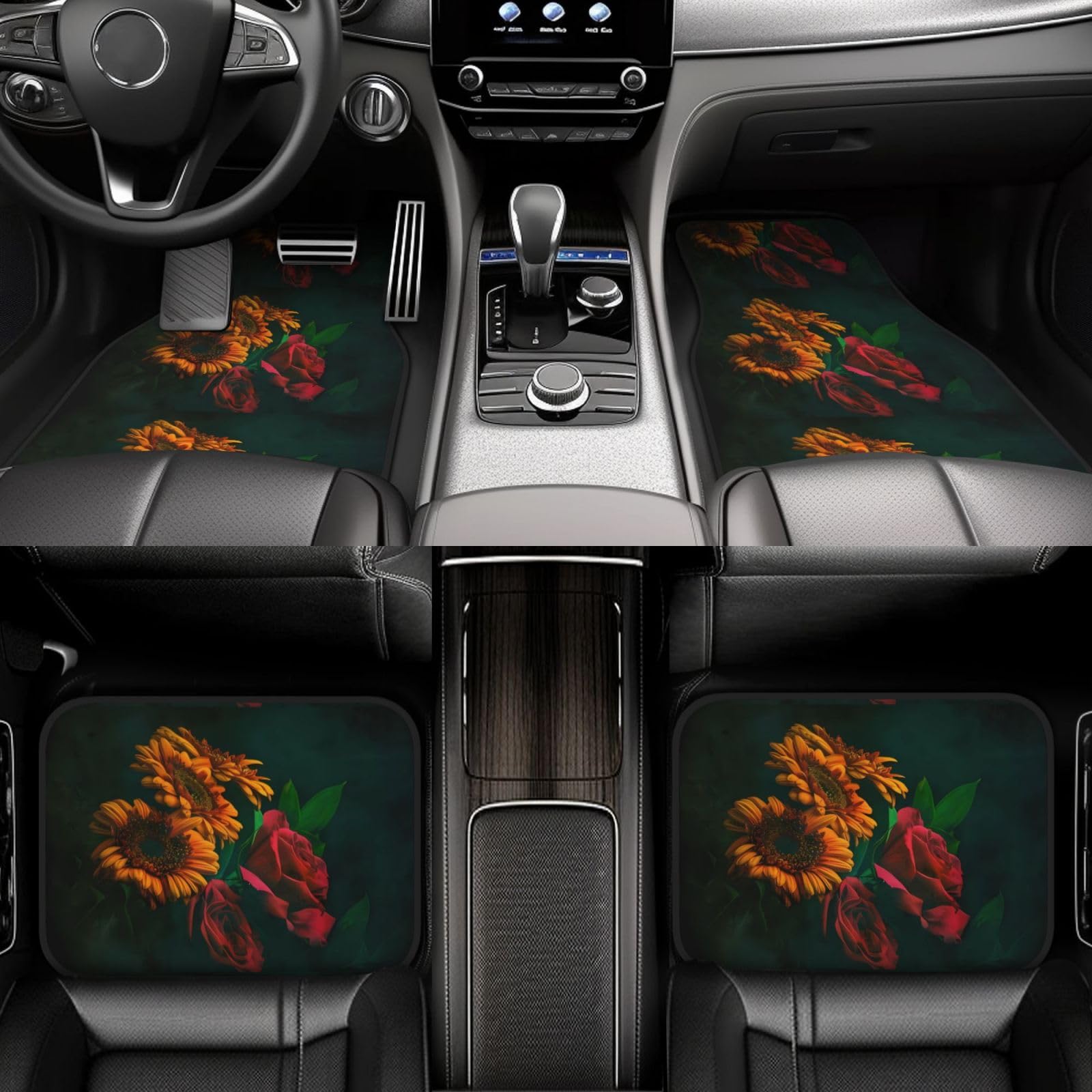 Lot de 4 tapis de sol en néoprène imperméable pour voiture
