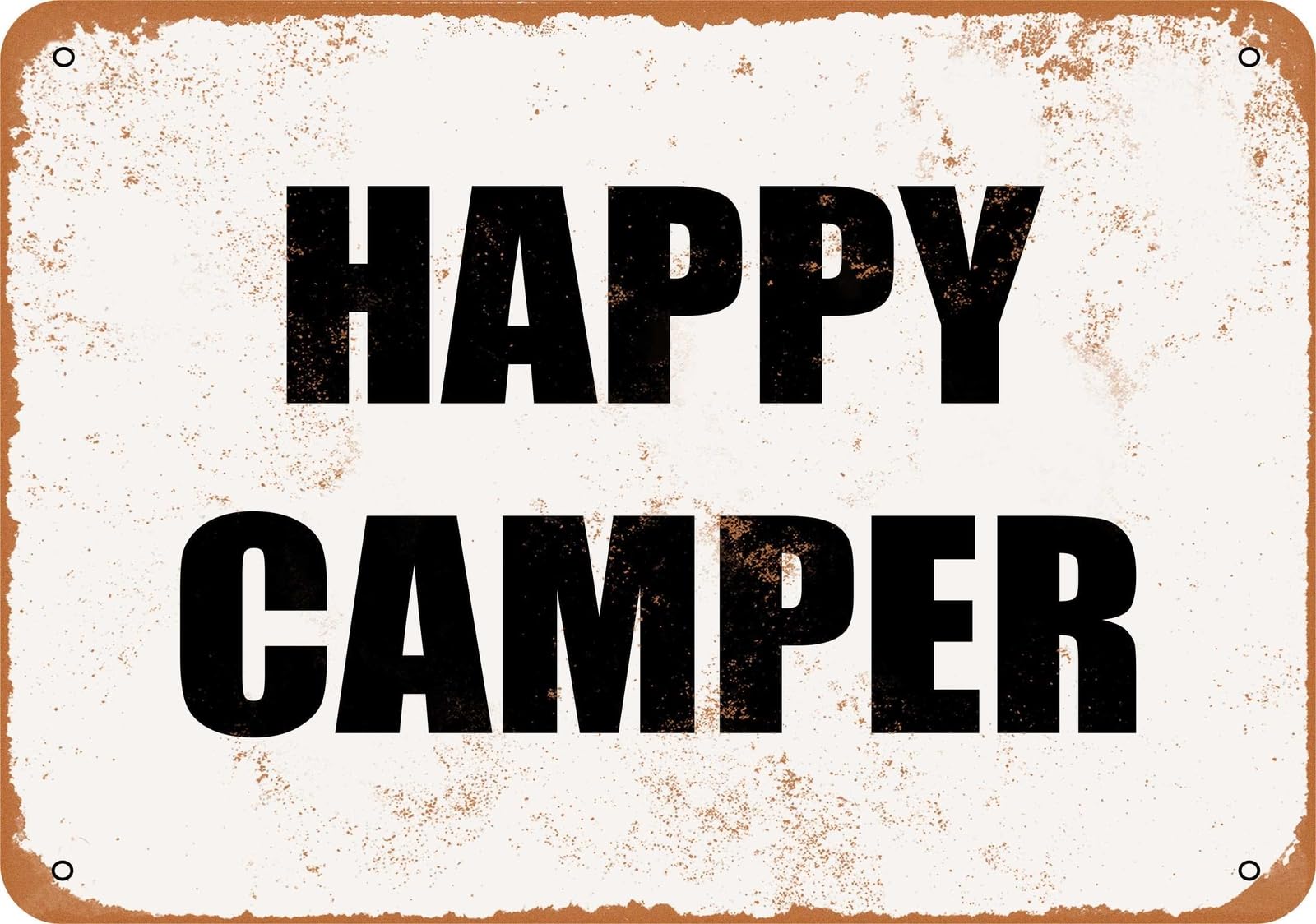 Miaomansenstore Metal Sign - Happy Camper - Vintage Look 2 Home Decor