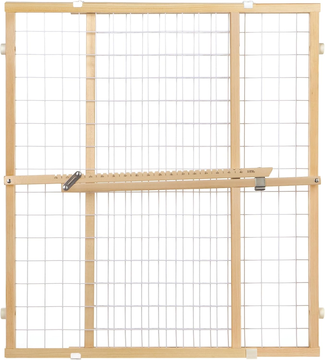 Toddleroo by North States - Extra-Wide Wire Mesh Wooden Baby Gate: Pressure Mounted Baby Gate for Doorways - Adjustable 29.5 to 50 Inches Wide - 31 Inches Tall
