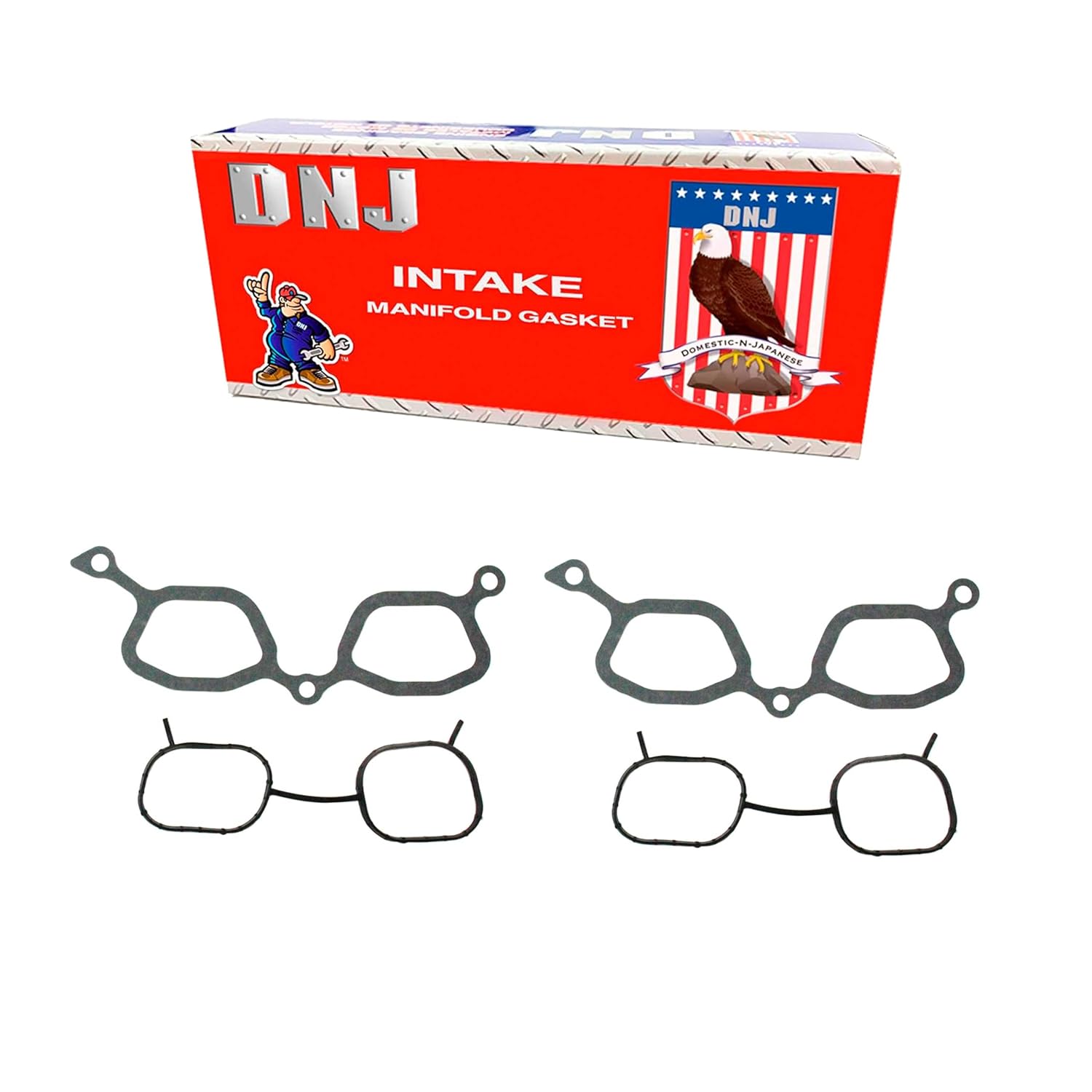 DNJ IG4345 Intake Manifold Gasket Set for 11-15 Subaru Forester, Impreza, XV Crosstrek 2.0L-2.5L H4 DOHC Naturally Aspirated FB25BA,FB20