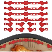 Air Fryer Magnets Silicone Buckle for Parchment Paper Liners, High-Temp Resistant Air Fryer Accessories, Safely Lock Paper from Heating Element or Covering Food, Prevent Burning Bird
