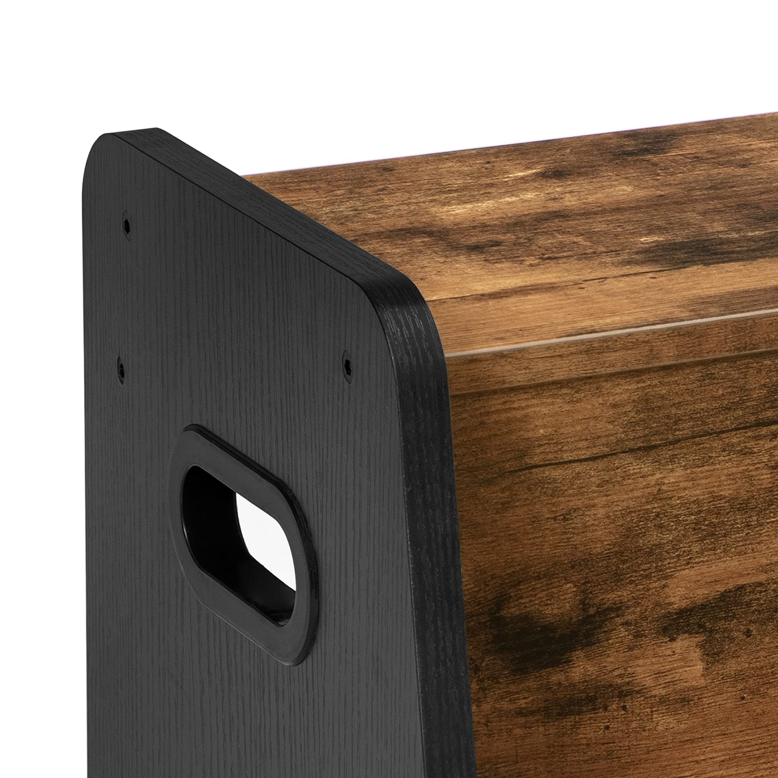 HOOBRO Poggiapiedi per Bambini, Sgabello Scaletta a 2 Gradini, Antiscivolo, Marrone Vintage e Nero