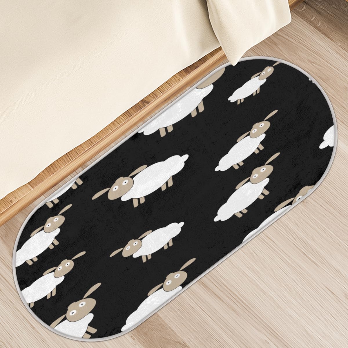Tapis de sol antidérapant TropicalLife à poils longs pour chambre et maison, 50x120 cm