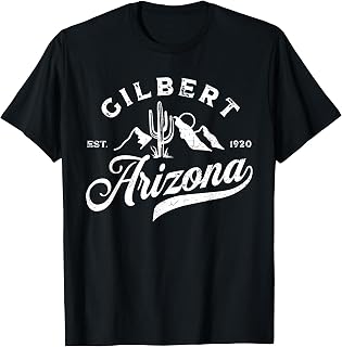 Vintage Gilbert Arizona AZ Mountains Vacation Souvenir T-Shirt