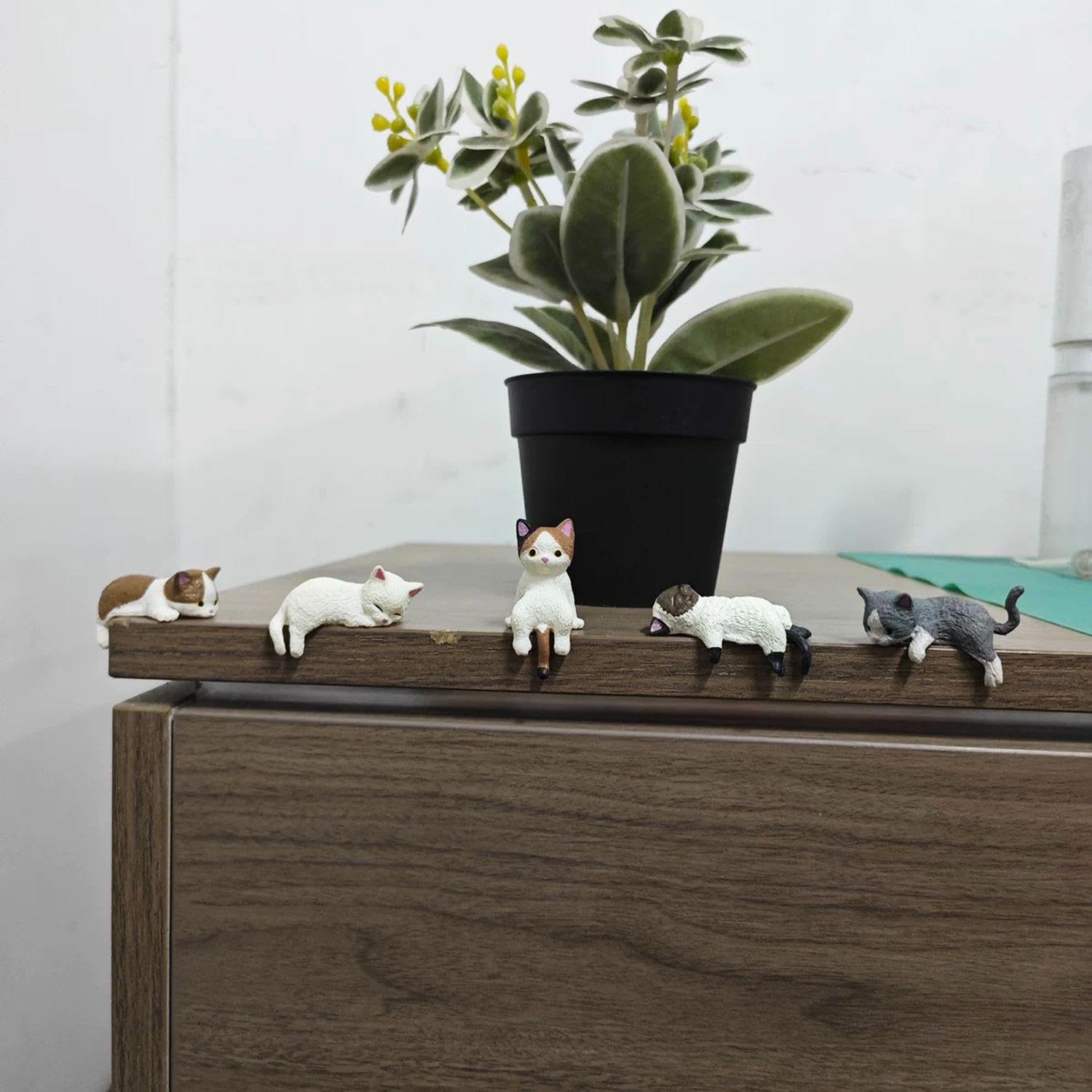 Mini Ornamenti Per Gatti 5 Pezzi, Decorazioni Per Schermi Di Piccole Auto, Ornamenti Per Mini Animali Carini