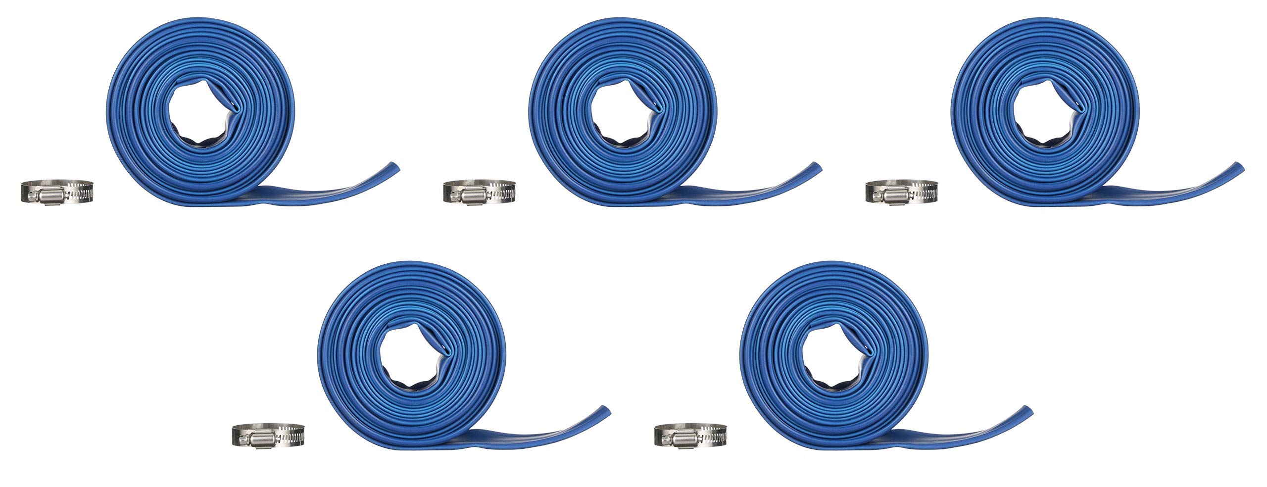 Blue Devil 25-Foot Backwash Hose for Pool with Hose Clamp, 1-1/2