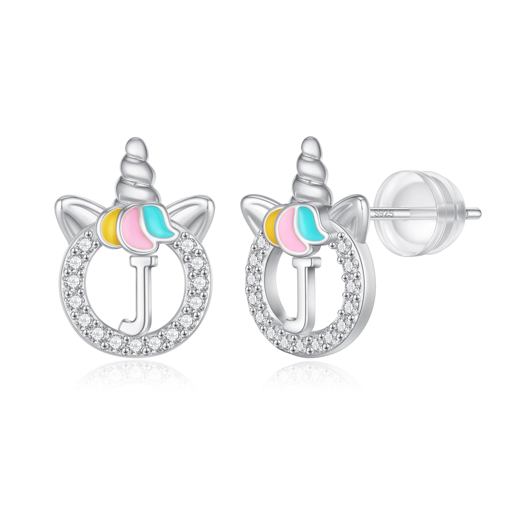 Unicorn Earrings Gifts for Girls - 925 Sterling Silver Stud Earrings