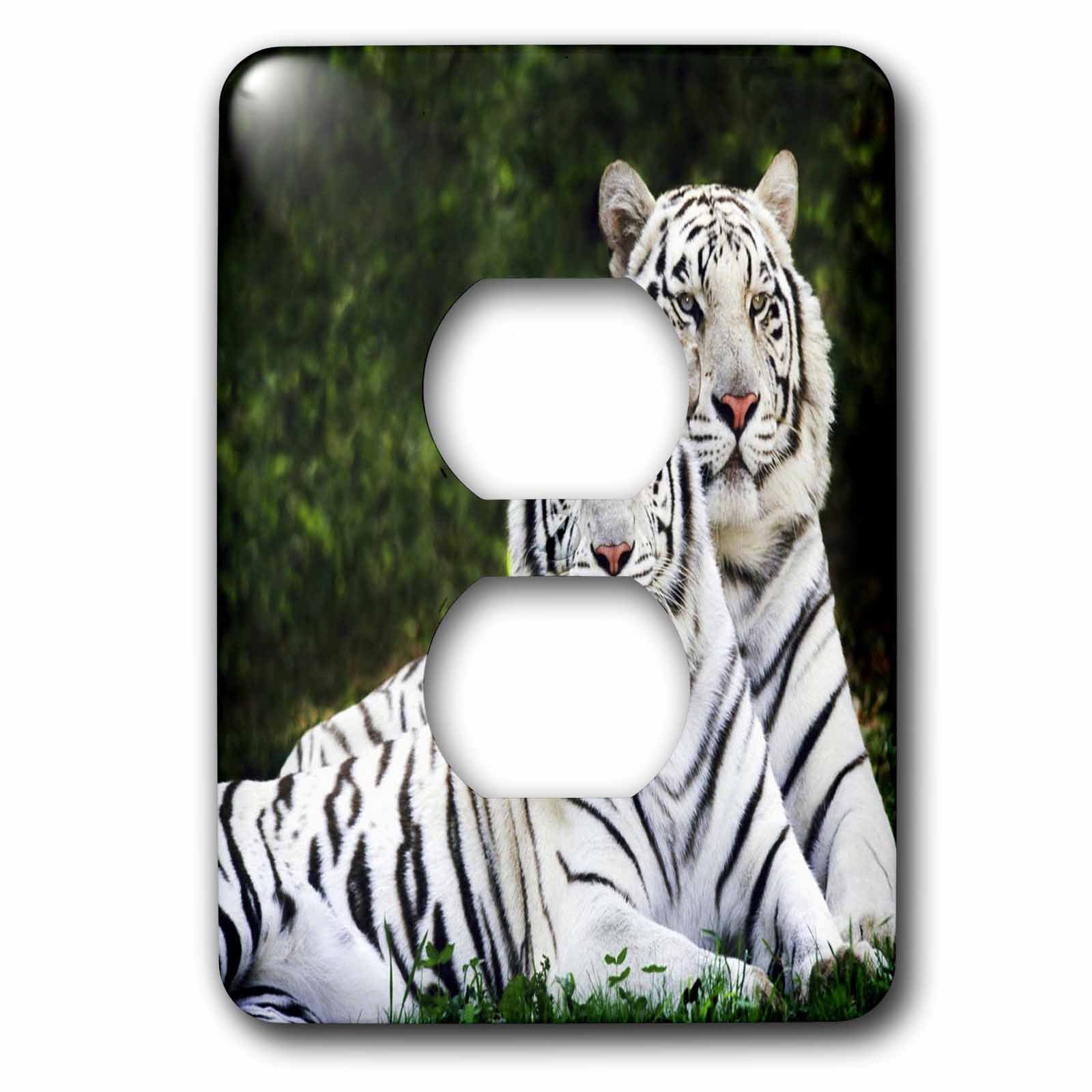 Cache-pot tigre blanc 3dRose à double face pour décoration de salon