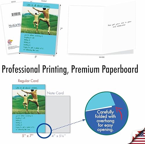 Miniatura 2 de NobleWorks - 10 divertidas tarjetas de cumpleaños en caja - Fotos de humor surtidas, dibujos animados, tarjetas de felicitación de cumpleaños a