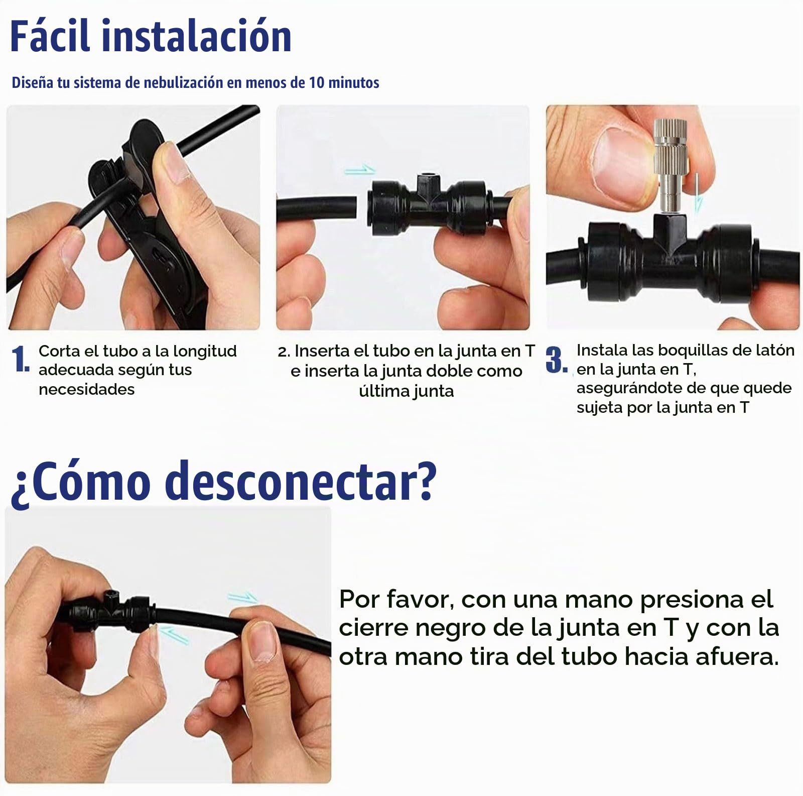 50M Sisteme de Nebulización Refrigeración con cronómetro y Bomba, Boquilla Kit de Riego Automático con Boquilla, Sisteme de Nebulización Automática para Jardín Terraza Invernadero