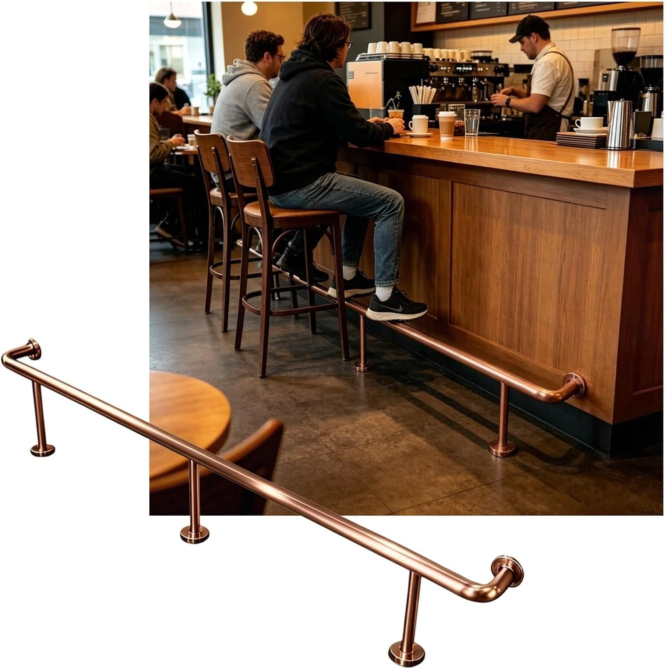 Kit de rail de pied de bar de 9 à 5 m ajustable pour l'aménagement de comptoir