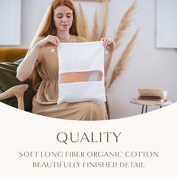 Hayden Hill Luxury Organic Cotton Sweater Bag and 3 Pack Dust Bags - 15 Clothes Bag and Mixed Size Dust Bags For Handbags - Certified Carbon Neutral
