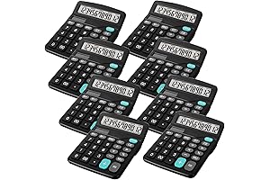 8-Pack Office Calculators Desktop, 12-Digit Display