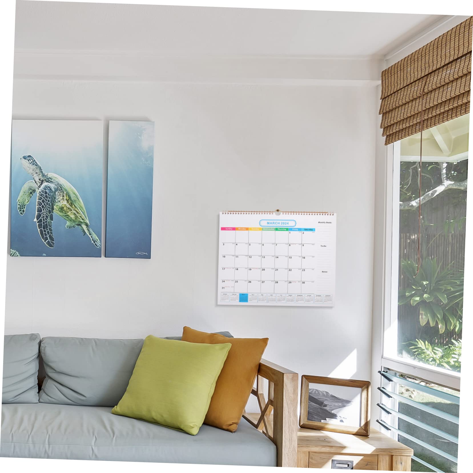 SEWACC 2stücke Wandkalender Monate Hängender Kalender Mit Handreißbaren Blättern Für Büro Schule Und Zuhause Organisieren Von Terminen Und Abwischbar Und Praktisch