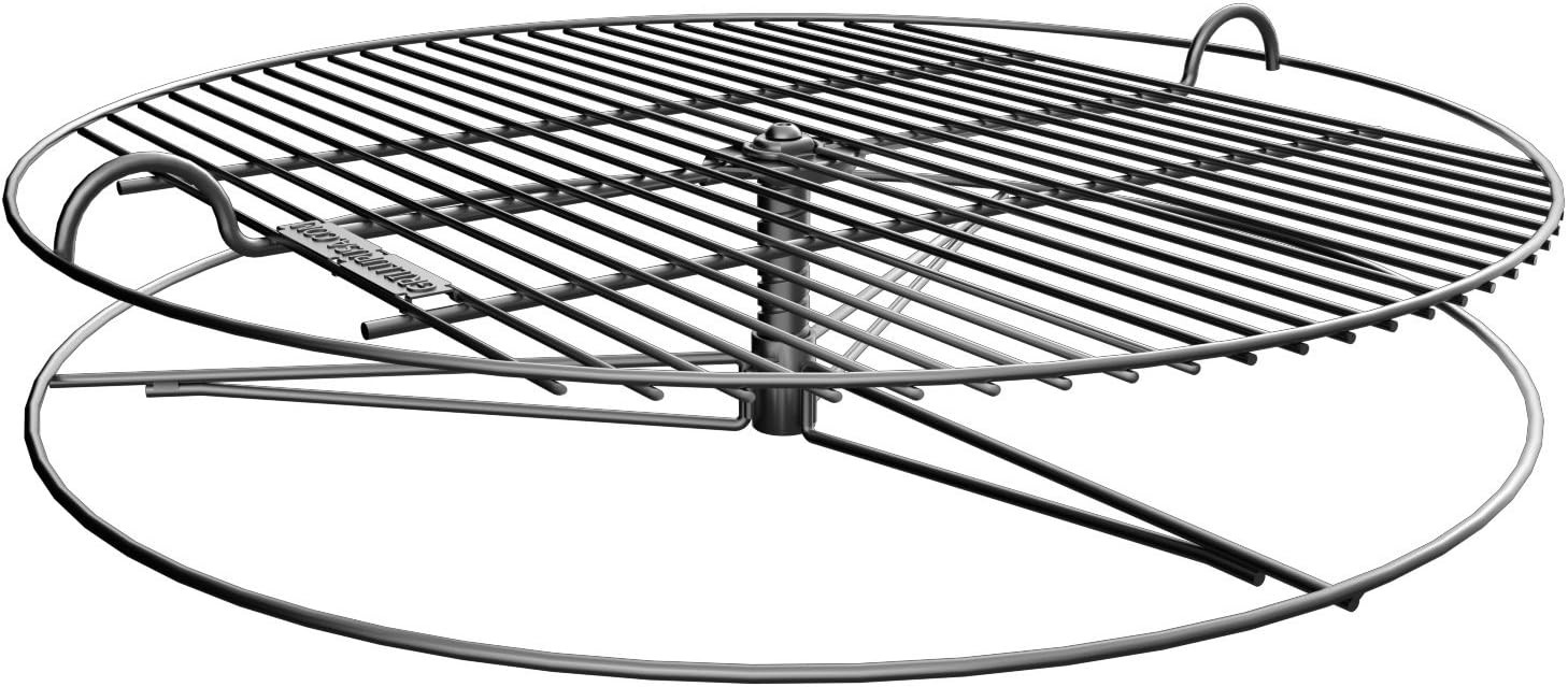 GrillUp Height Adjustable Replacement Grill Grate Cooking Grid | Charcoal Grilling Made Easier | 100 Percent Stainless Steel | Fits Weber and Other Round 22-22.5 Inch Charcoal BBQ Kettle Grills