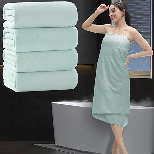 Vista 210 de Juego de toallas de microfibra de 8 piezas, 2 toallas de baño, 2 toallas de mano, 4 toallas pequeñas, toalla de baño extra grande para baño, hotel