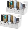 TOSSOW File Box, A4 Paper File Holder, File Stand, Storage Box, File, Assembly Type, Set of 10, Home Office Supplies, White
