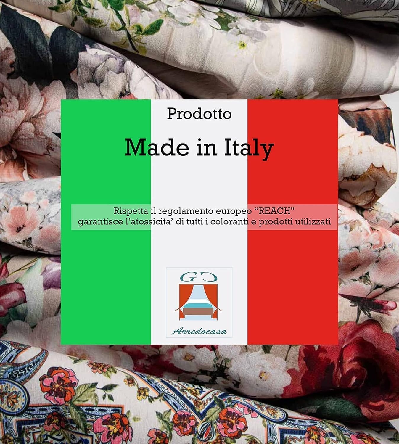 GC ARREDOCASA Set Copripiumino Singolo Cotone + Federa Cuscini Letto con bottoni - modello ZEBRATO - Copripiumino Singolo 100% Finissimo Cotone Quadrifoglio (Singolo / 1 Piazza)