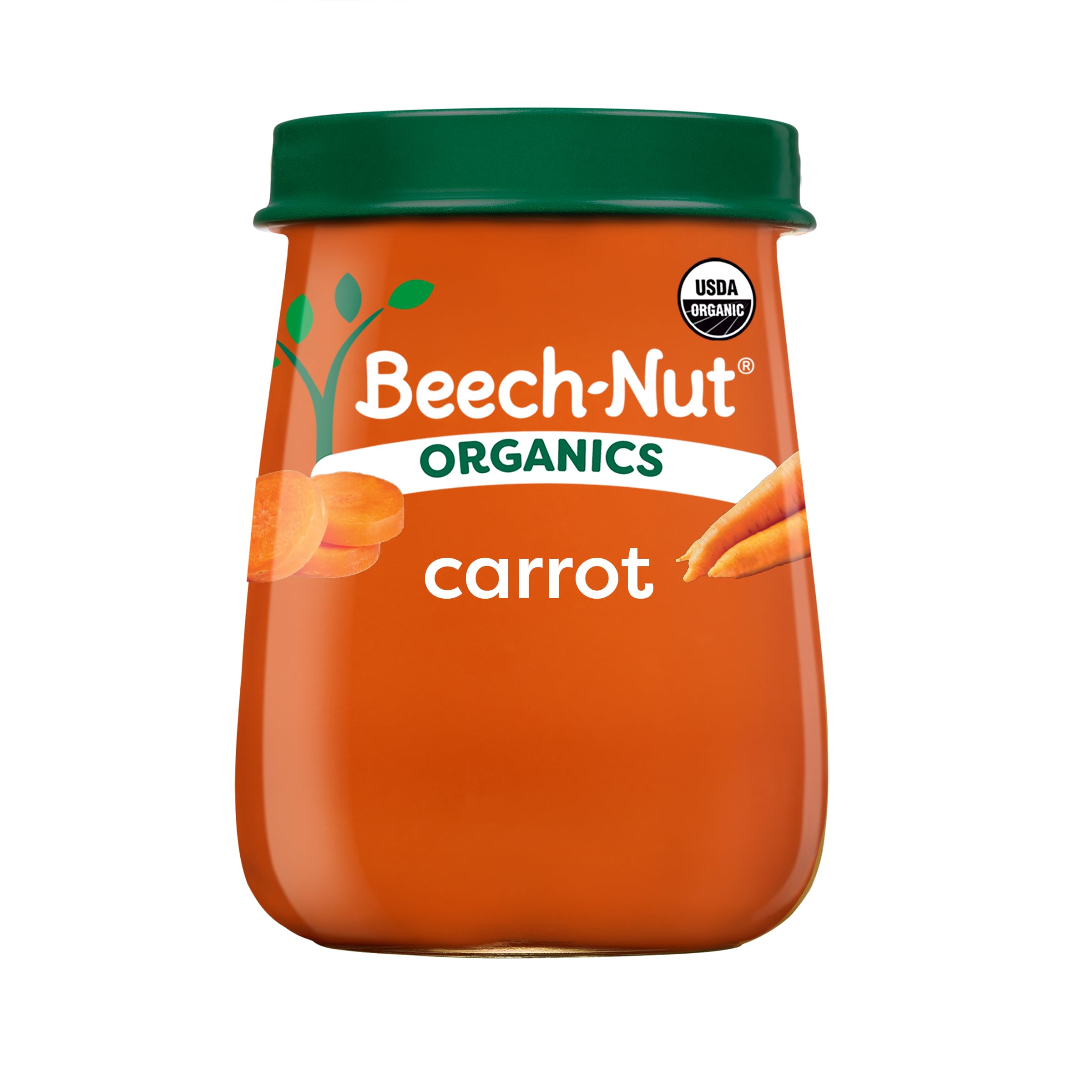 Beech-Nut Organics Stage 1 Organic Baby Food, Carrots, 4 oz Jar (10 Pack)