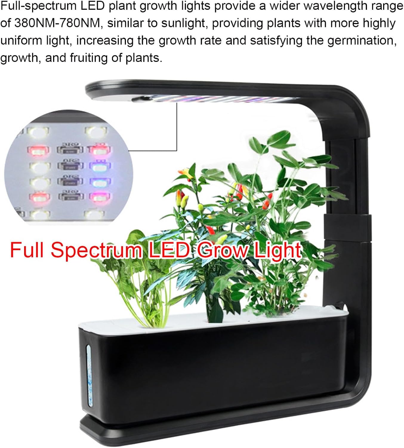 VIDECOR Hydroponic Growing System, Smart 3-Hole Planting Machine with LED Grow Light - Indoor Gardening Hydroponic Plant Machine, Gardening Enthusiasts