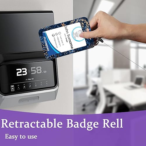 Miniatura 5 de Cordones de noche estrellada para insignias de identificación para mujereshombres, lindo soporte para tarjetas de identificación de Van Gogh