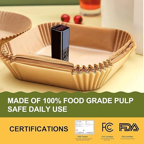 Miniatura 5 de Forros de freidora de aire de 2 cuartos para Mini Freidora de Aire CHEFMAN de 2 cuartos, Forros de freidora de aire desechables pequeños de 2