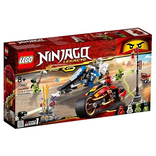 LEGO NINJAGO Legado Ciclo de la Espada de Kai y Motonieve Elemental de Zane 70667 Kit de Construcción (376 Piezas)