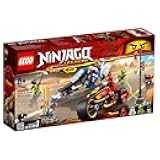 LEGO NINJAGO Legacy Kai’s Blade Cycle & Zane’s Snowmobile 70667 Building Kit (376 Pieces)