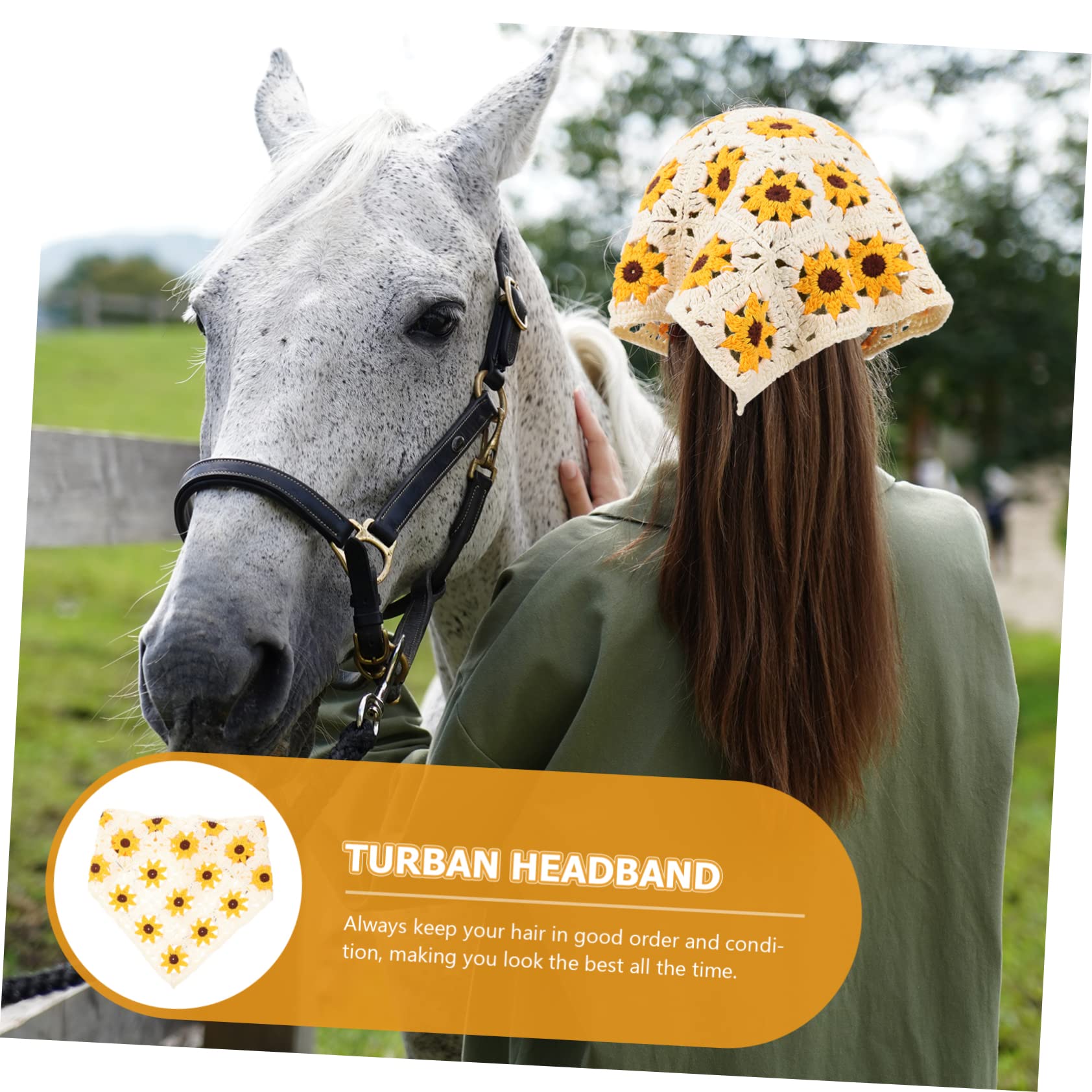 Beavorty 4 Pz per ago per all'uncinetto pañuelos para mujer uncinetti turbante per donna fasce per bandana da donna elastico sciarpa cinghia
