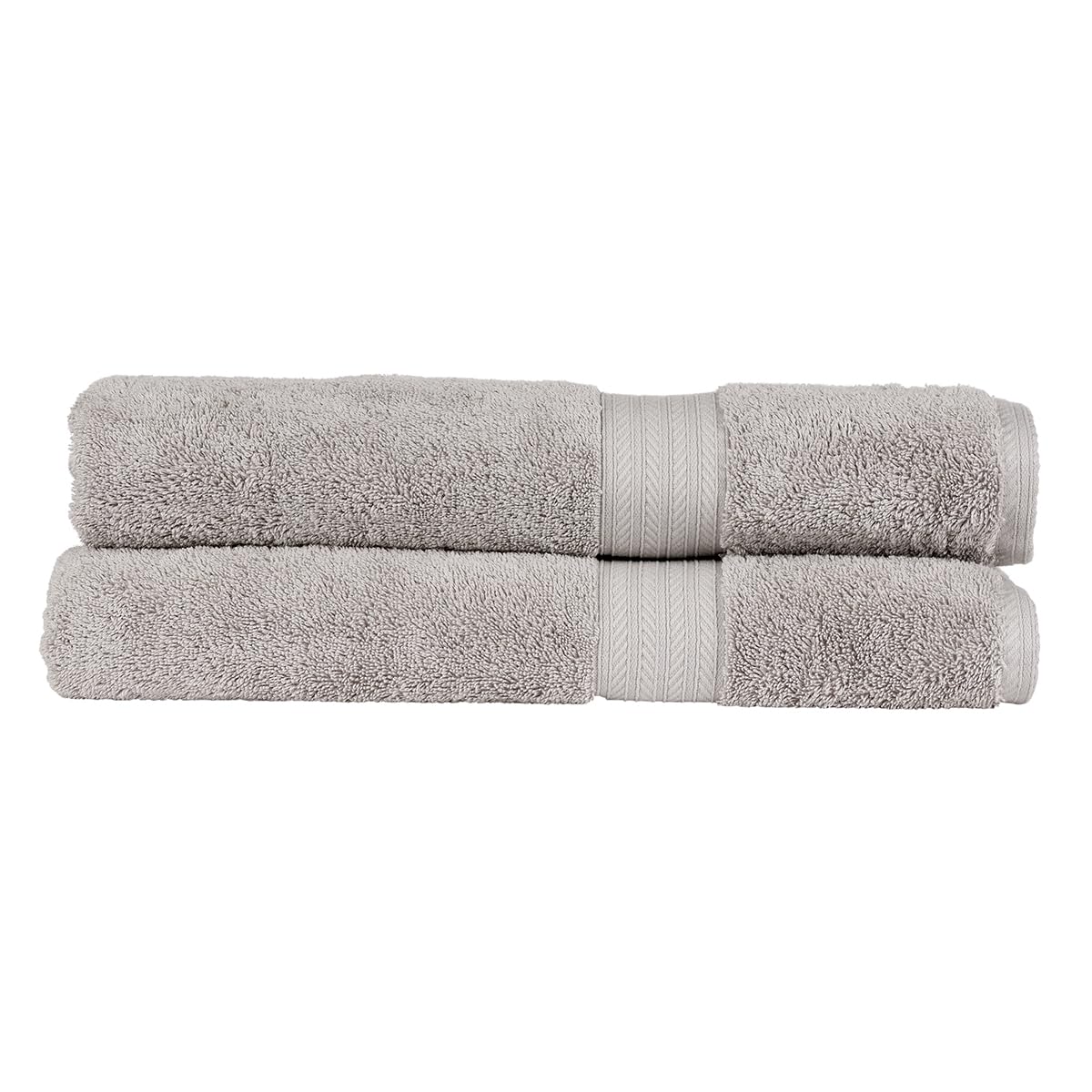 Christy Renaissance 2 Bath Sheets Set | Dove Grey | 100% Egyptian Cotton Pile | Luxuriously Soft and Super Absorbent | 675 GSM | Extra Large Bath Towels