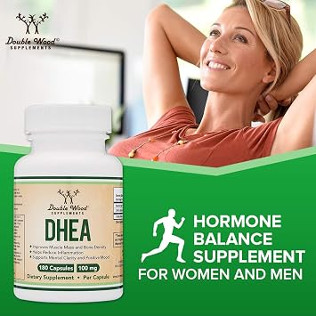 DHEA 100mg, Hormone Balance + Healthy Aging Support, 180 Capsules