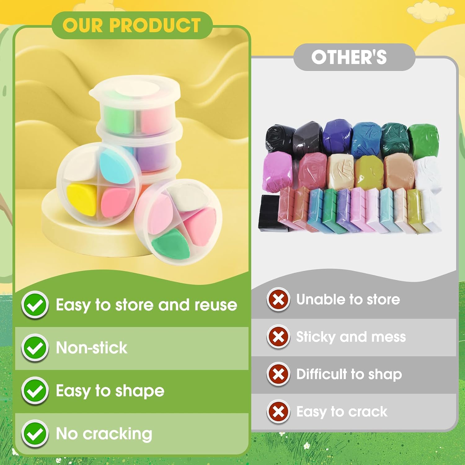 Air Dry Clay Kit, Modeling Magic Clay for Kids,12 Animals DIY Sculpting Set, Ultra Light & Soft, Safe Art Crafts Set for School Projects, Home Crafts,Party Activities, Gifts for Boys & Girls image 4