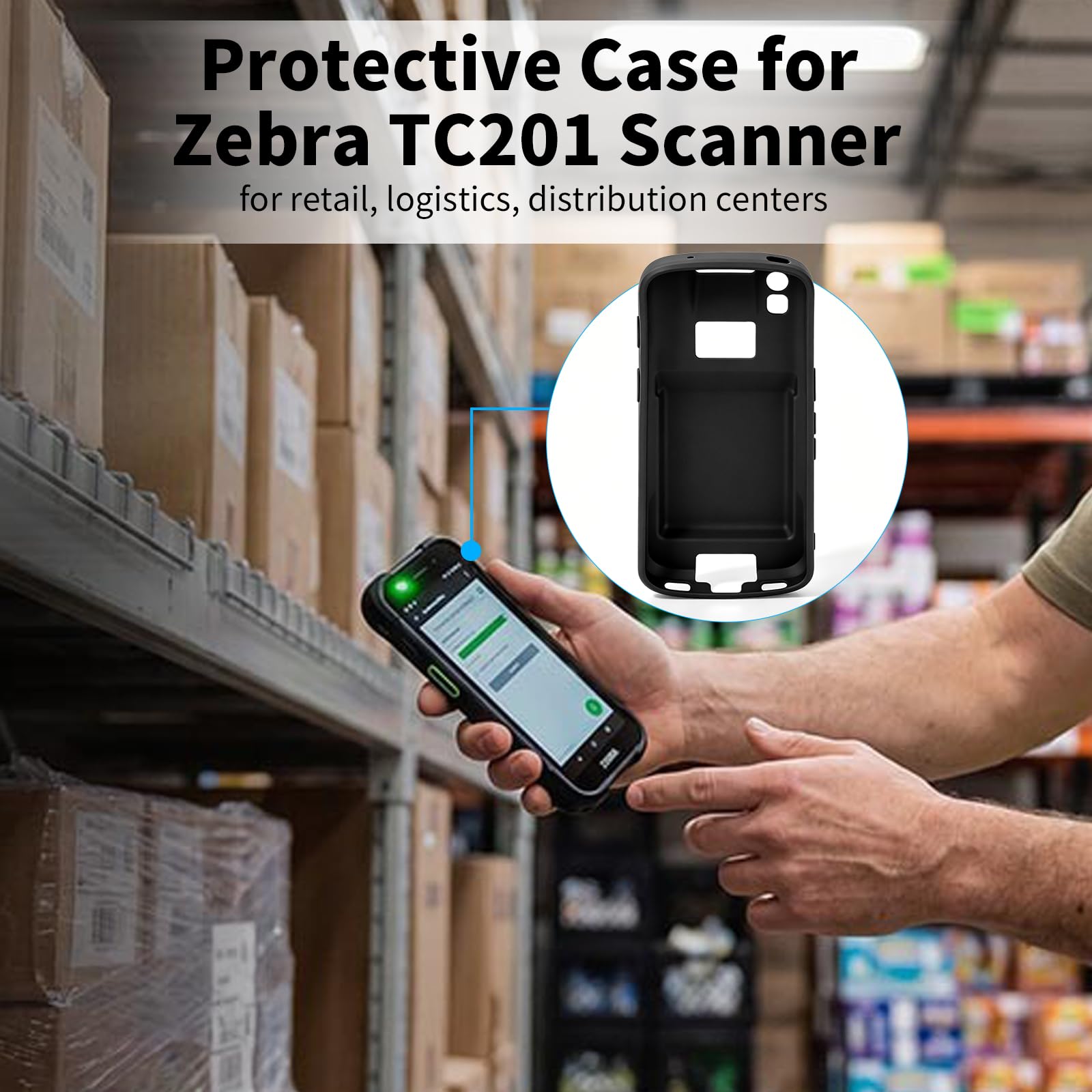 Étui de protection souple pour scanner Zebra TC201 TC101