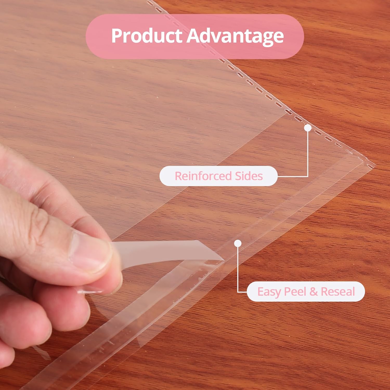 100 Pcs Clear Self Sealing Cellophane Bags 9x12 Inches for Packaging Clothes, Resealable Poly Plastic Shirt Bags for Small Business, Plastic Sleeves for Magazine A4 Letter Size Artwork (2.8Mils) thumbnail