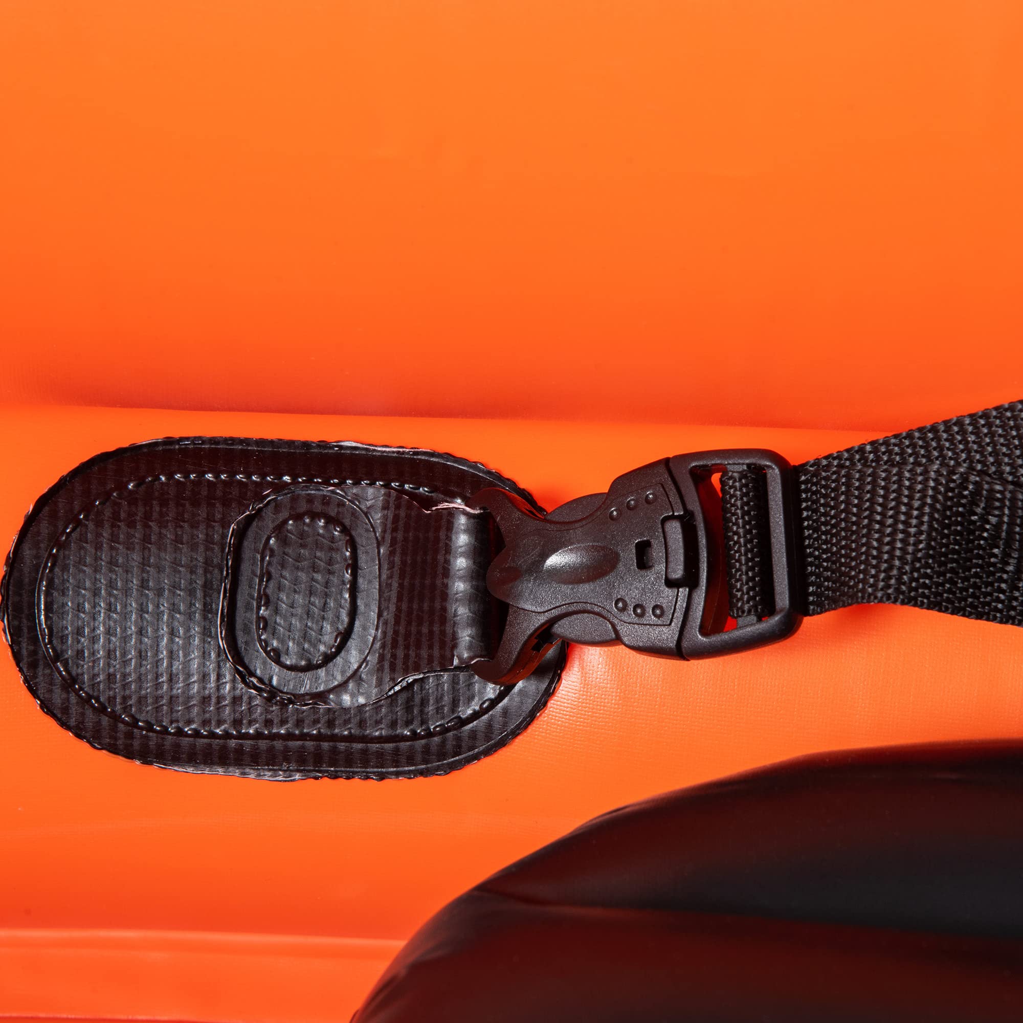 Outsunny Canoa Gonfiabile 1 Posto Kayak con Remo in Alluminio, Kit Riparazione e Pompa per Gonfiaggio, Arancione