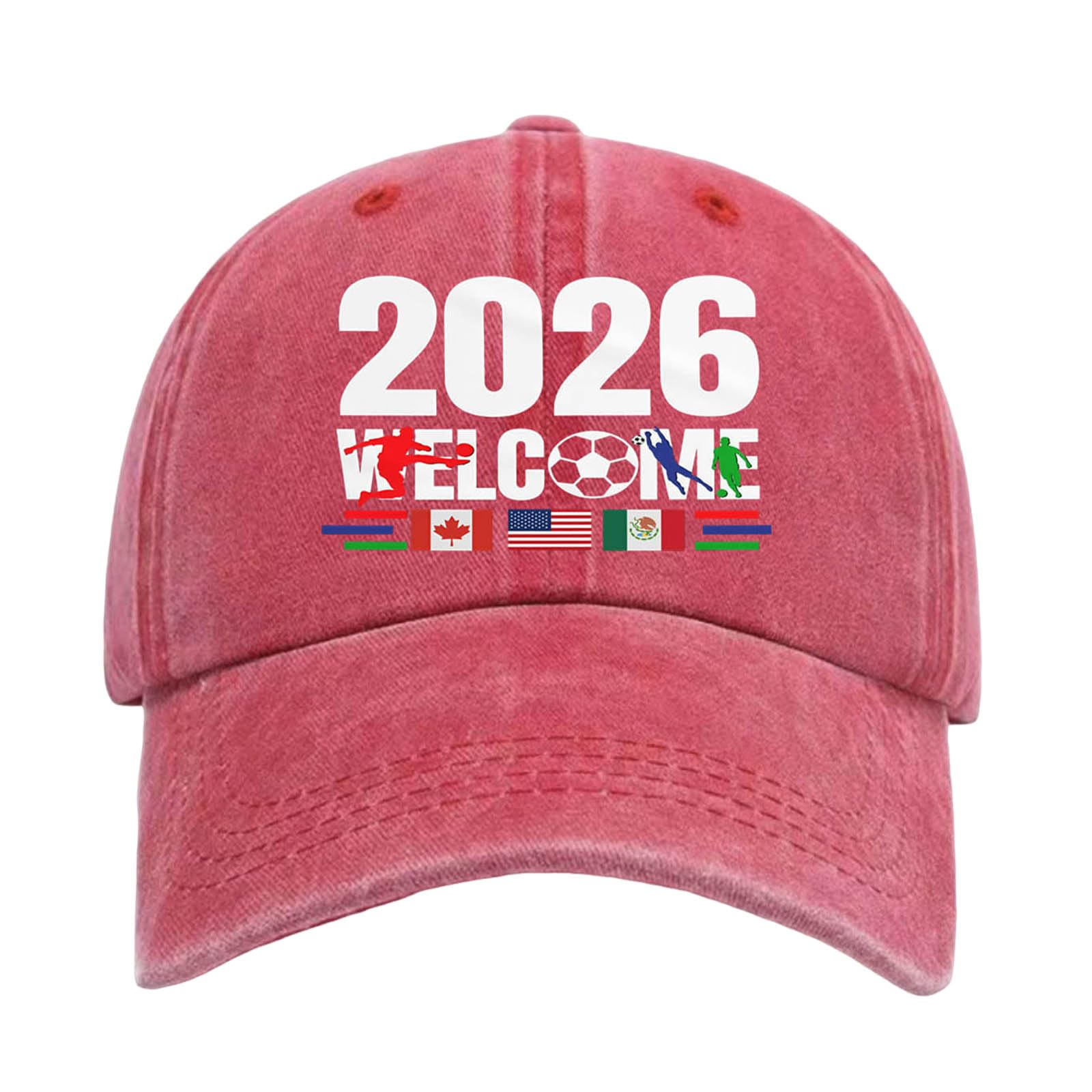 Unisex World Cup Baseball Caps Adjustable Sports Fan Hat with Embroidered Logo Outdoor Sun Protection Visor Lightweight Breathable Summer Accessory for Football Fans World Cup 2026