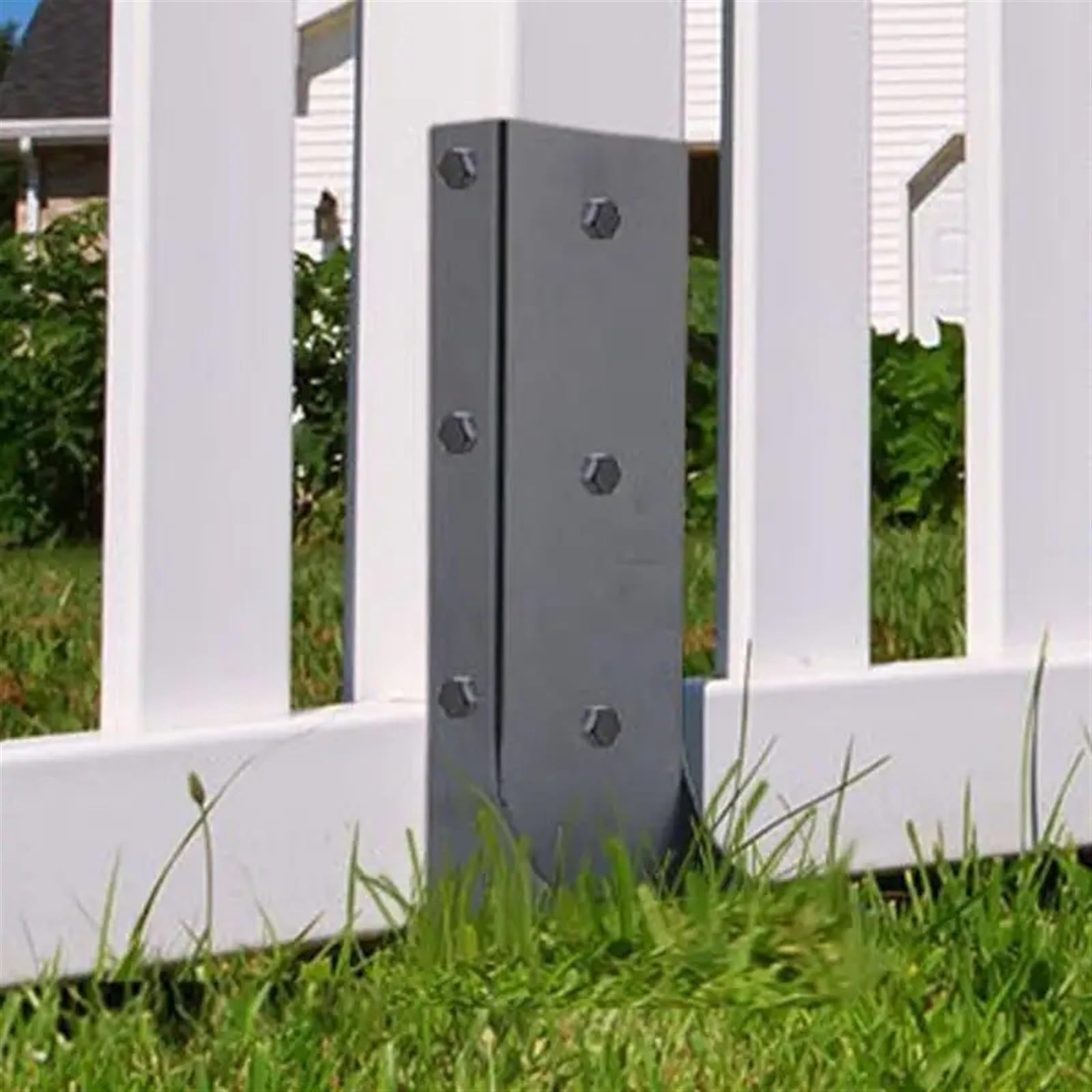Soportes de Poste de Valla Estabilizador de postes de cerca Soporte de postes de cercas de madera Estacas de tierra Estacas de metal robustas Kit de reparación de postes de cerca for reparar madera