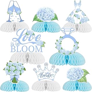 Hydrangea Love Is in Bloom Honeycomb Centerpieces, Blue Hydrangea Flowers Bridal Shower Bachelorette Centerpieces Table Decorations, Spring Floral Wedding Engagement Party Decor