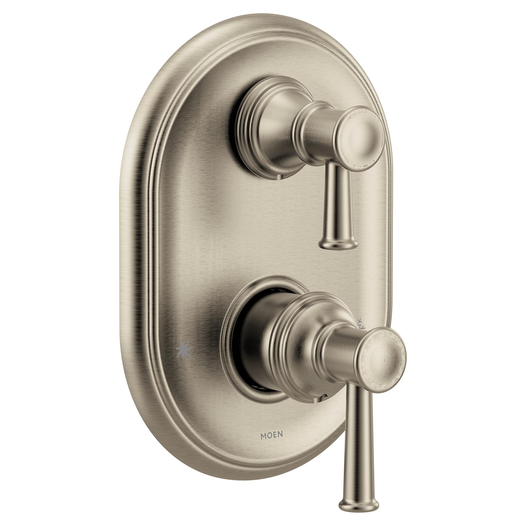 Garniture de douche intégrée Moen Belfield M-CORE valve 2 poignées finitions nickel