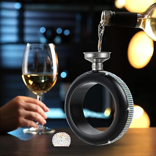 Miniatura 3 de Juego de 4 frascos creativos de 3.5 onzas para brazaletes de acero inoxidable 304, frascos de cristal AB para mujeres con tapa de diamantes de