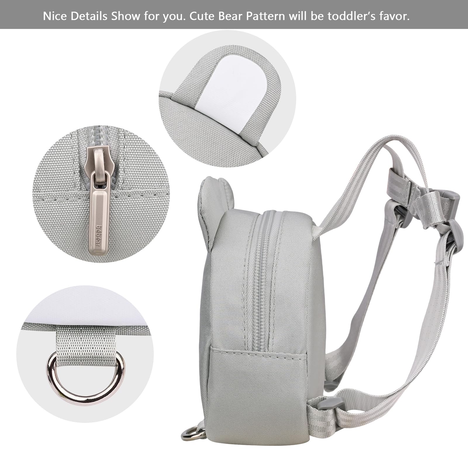 Bebamour Baby Animal Zaino con redini di sicurezza, mini borsa con corde di sicurezza per bambini, zaino portatile, zaino con cinture di sicurezza per ragazzi e ragazze,