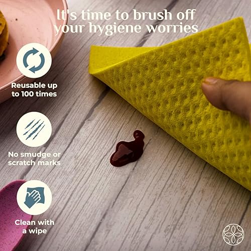 Miniatura 3 de Irida Naturals Swedish - Toallitas de esponja biodegradables súper absorbentes para cocina, duraderas y sin pelusas, toallitas de limpieza