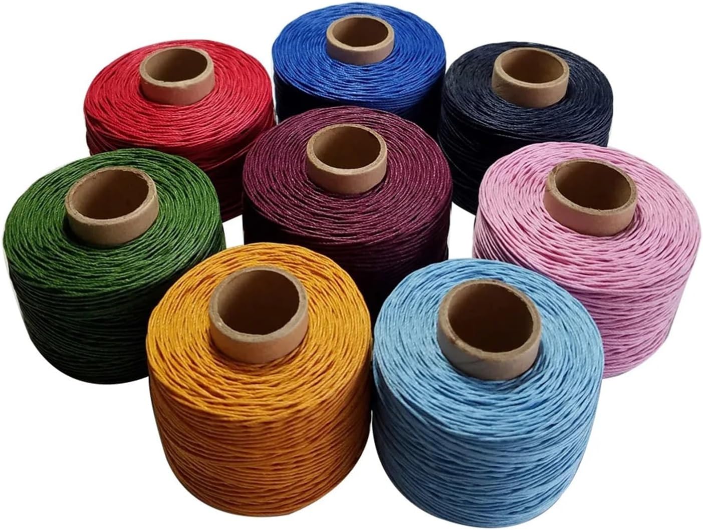 0.7mm Waterproof Linen Wax Thread 100m/roll Leather Sewing Handmade Accessories DIY (Color : Sky Blue)