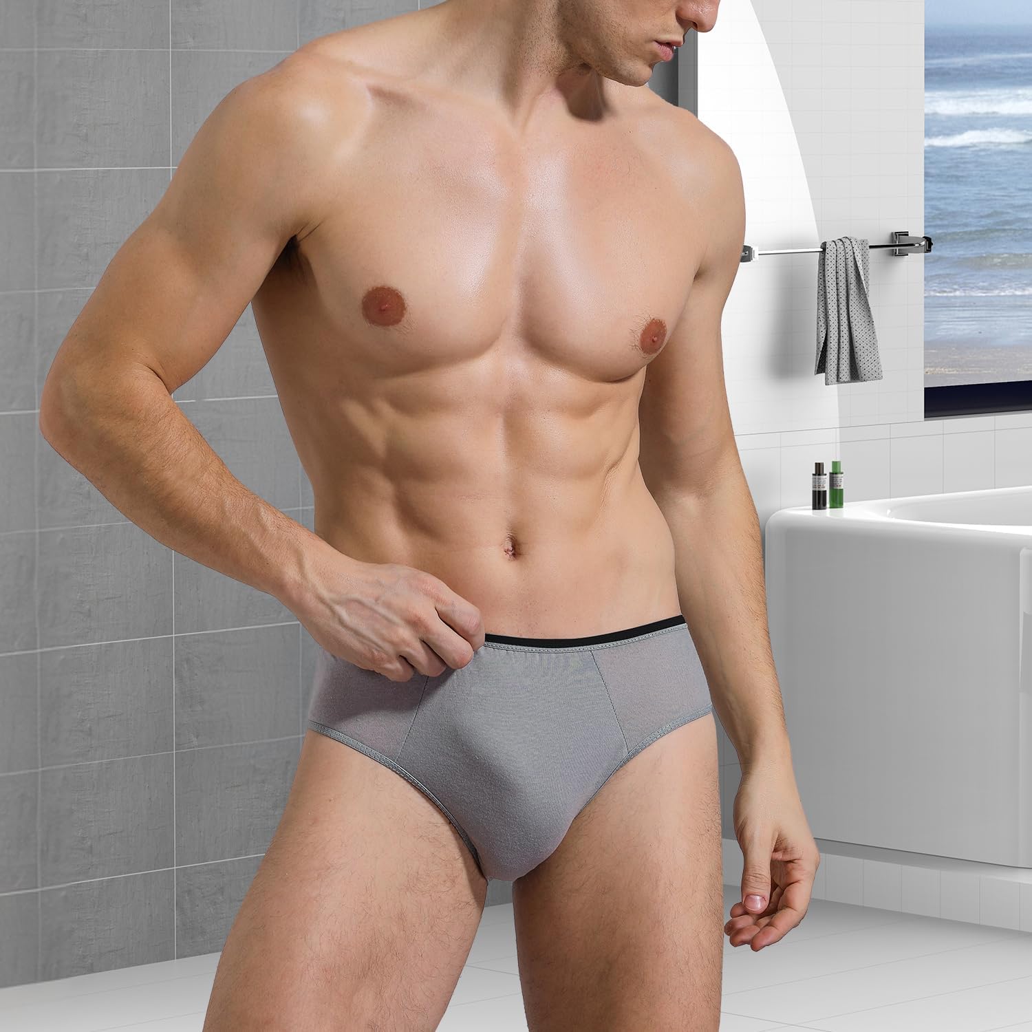 10 Packs Mens Disposable Underwear Briefs,100% Cotton Portable Brief Panties for Travel Spa Hospital Emergencies