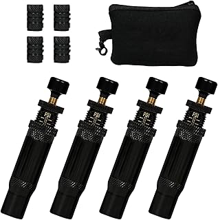 Outil de dégonflage de Pneu – Kit de dégonflage de Pneu réglable 4 pièces, système de dégonflage de Pneu Automatique | Kit de Tige de Valve d'accessoires Tout-Terrain 4x4, Kit d'outils de gonflage de