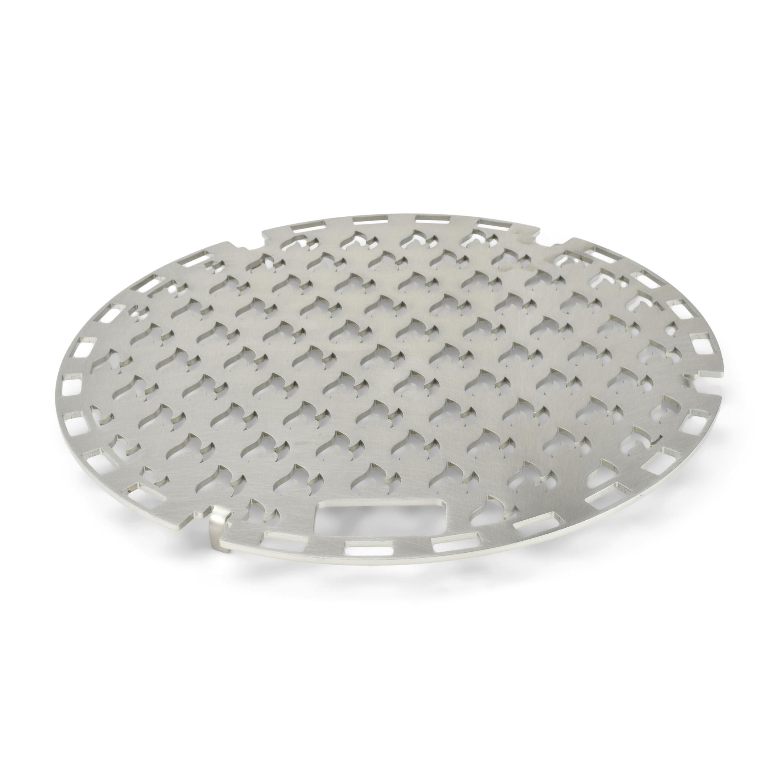 Wk³ad grillowy ze stali nierdzewnej do grilla z p³yt± ogniow± Grillrost.com z otworem 35 cm z oznaczeniem p³omienia