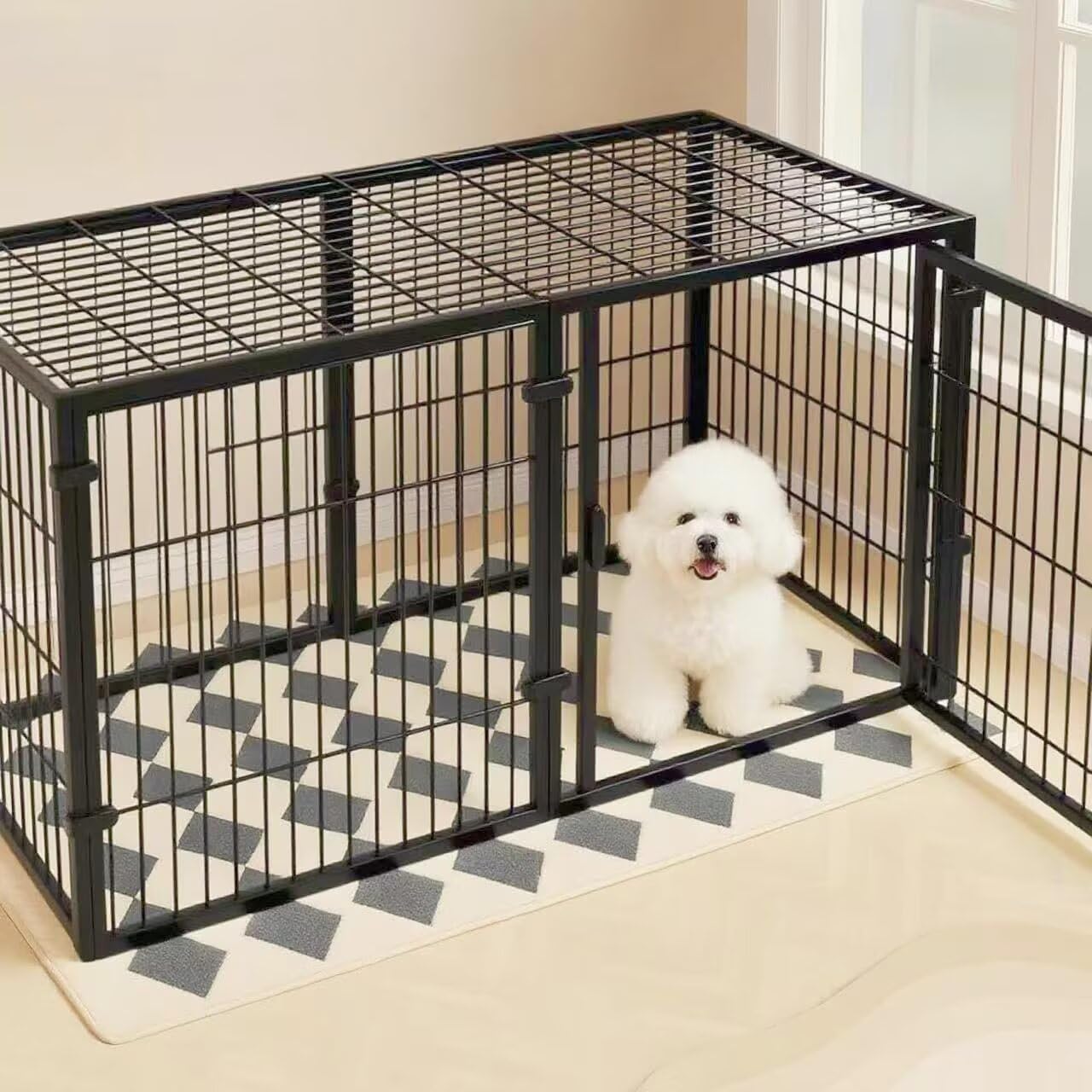 ペットサークル ペットフェンス 犬 サークルケージ ドア付き （2つのドア）12 Amazon.co.jp: TUIYIDUO ペットサークル 犬 ゲージ ペットフェンス