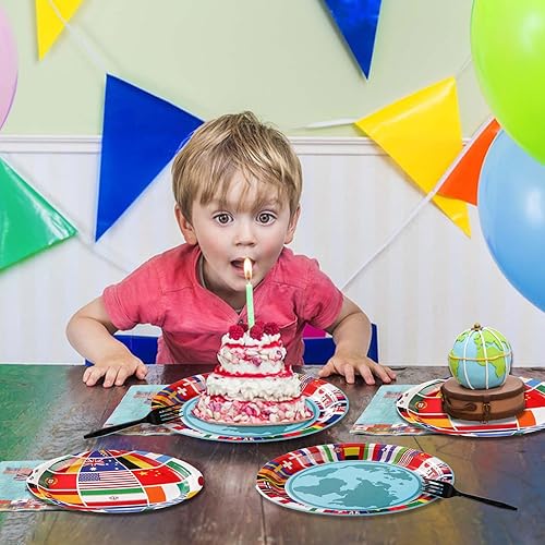 Miniatura 10 de 96 piezas de suministros para fiesta de cumpleaños de coches de carreras, juego de platos y servilletas, decoración de fiesta de coche de carreras,