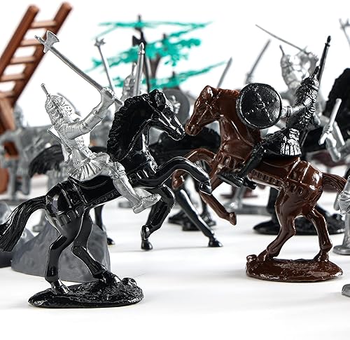 Miniatura 5 de Amor Present Juguetes de caballeros medievales, figuras de acción de caballero para niños